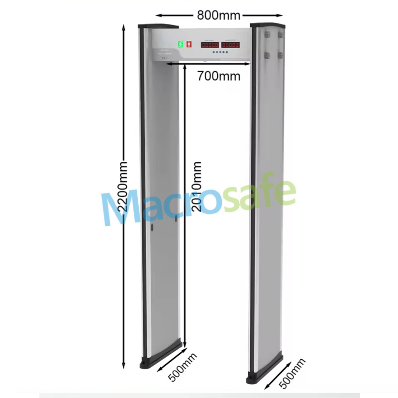 8 zones walk through security metal detectors